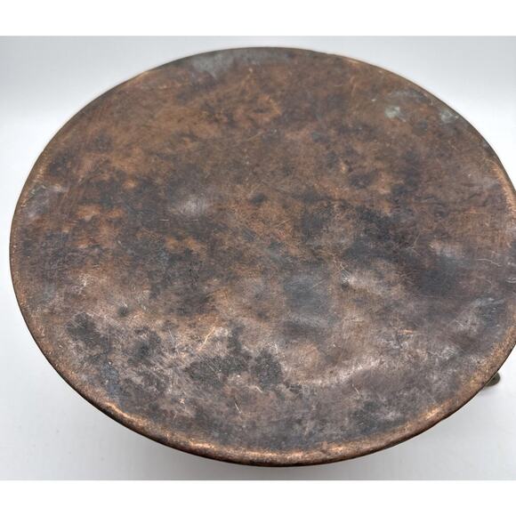 Primitive Farmhouse Copper Tea Kettle With Brass Goose Neck Spout As Is Patina - Picture 8 of 10